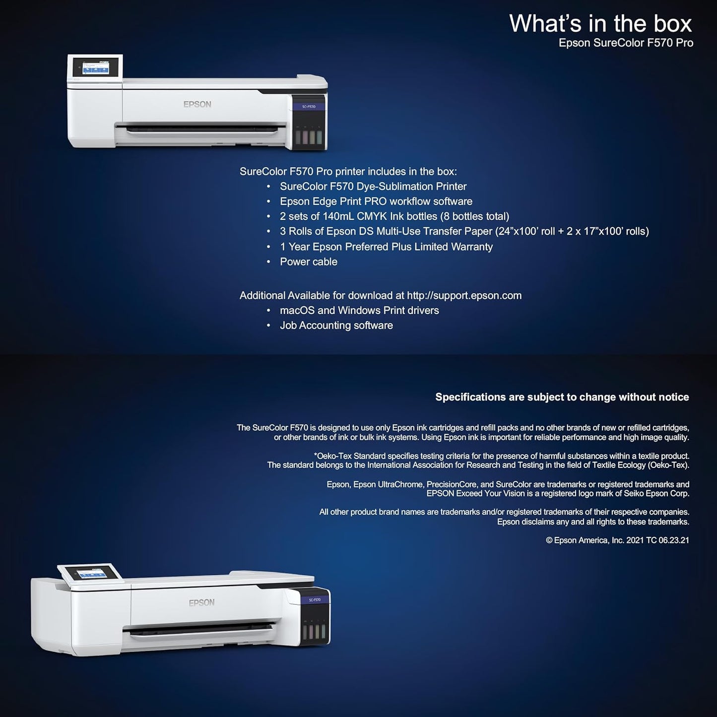 Epson SureColor F570 Dye-Sublimation Printer