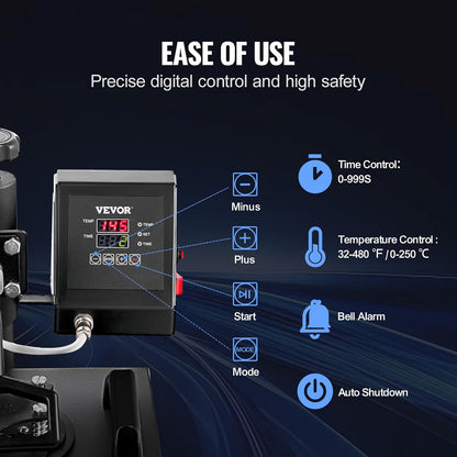 VEVOR Heat Press Clamshell 12X10