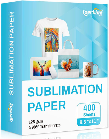 Sublimation Paper 8.5x11 Inch 125gsm 400 Sheets