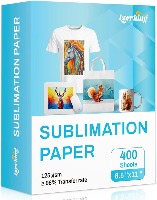 Sublimation Paper 8.5x11 Inch 125gsm 400 Sheets