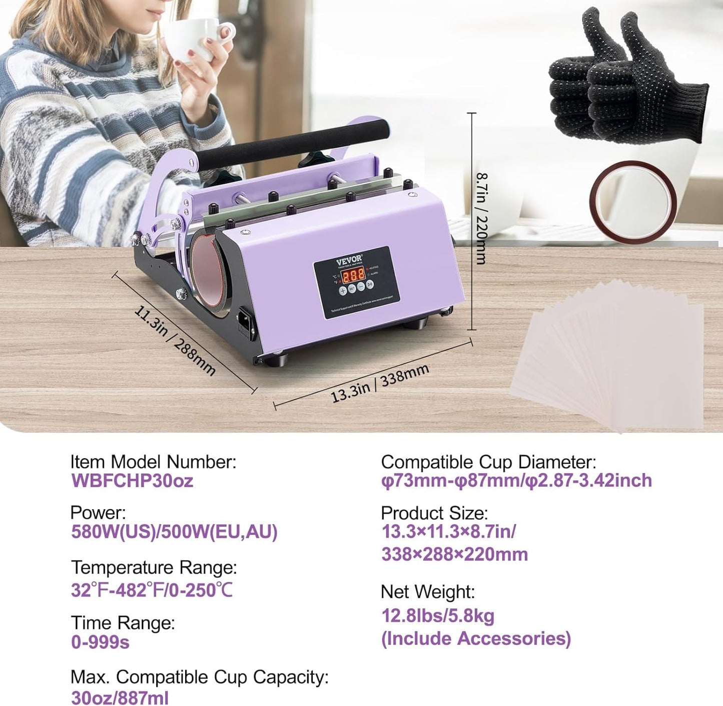 VEVOR Tumbler Heat Press Machine