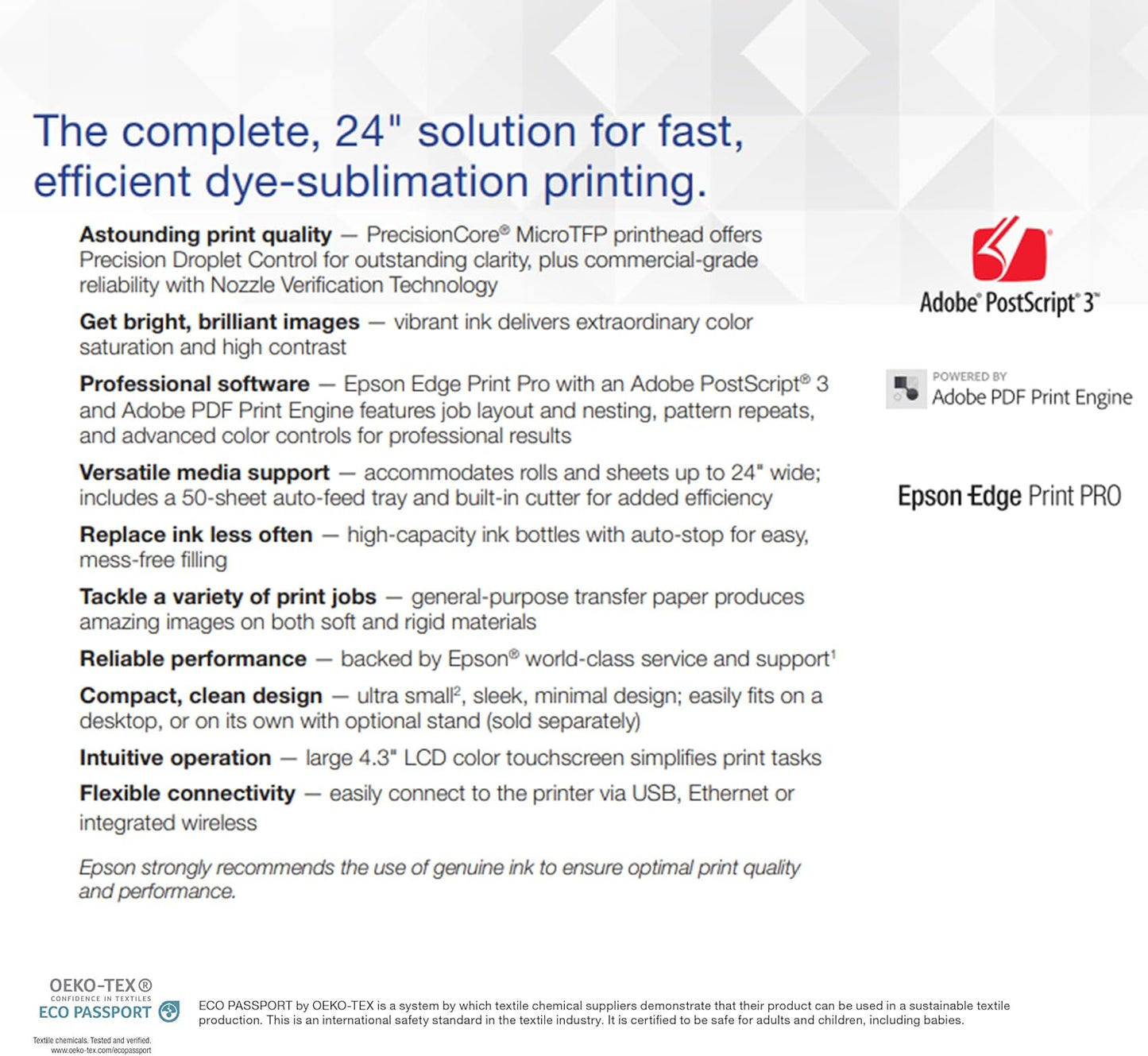 Epson SureColor F570 Dye-Sublimation Printer